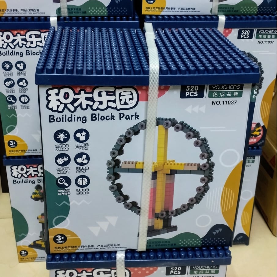 Bộ Đồ Chơi Lắp Ráp Xếp Hình 520 Chi Tiết Building Block Hộp Lớn Cho Bé