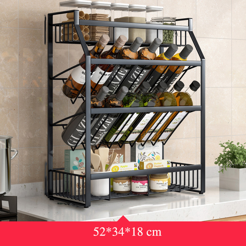 Kệ Gia Vị 4 Tầng Nhà Bếp Nhập Khẩu 53*36*19 Cm