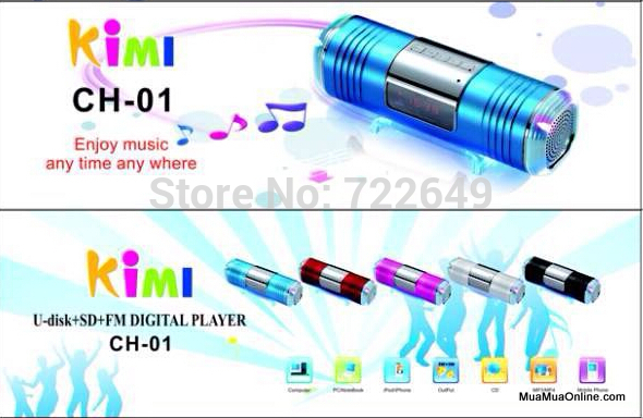 Loa Nghe Nhạc Usb Thẻ Nhớ Fm Kimi Ch-01