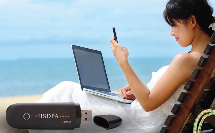 Usb 3G Hsdpa 7.2Mbps Có Khe Cắm Thẻ Nhớ Dùng Cho Tất Cả Các Mạng